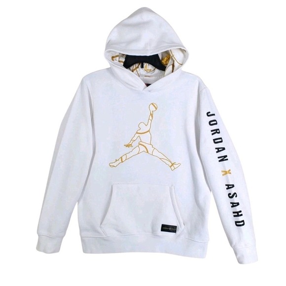 Jordan ASAHD Hoodie Sweatshirt Youth XL Ws M Embroidered All-Over Spell-Out Logo - Picture 13 of 14